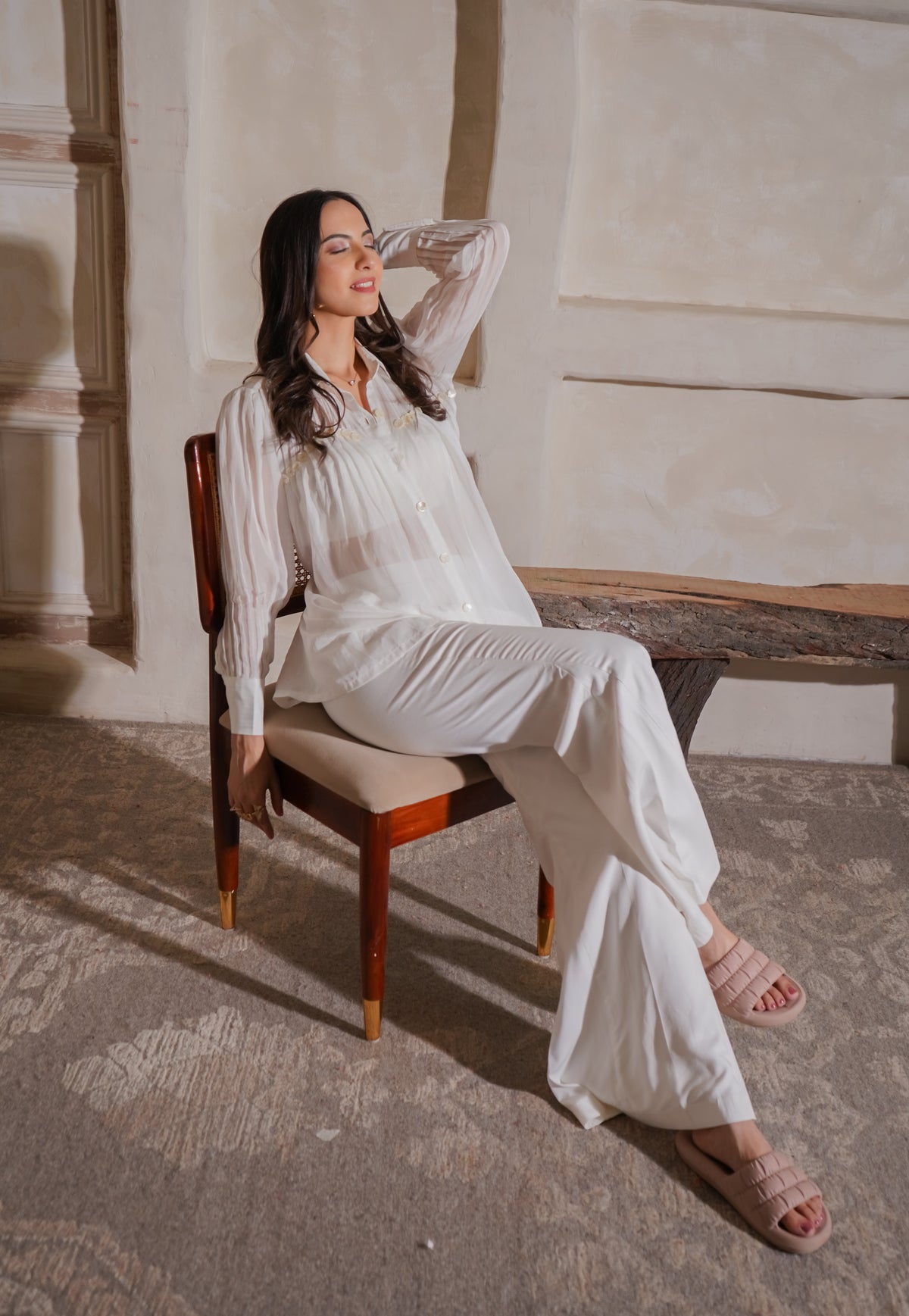Ivory Luxe Organza Set