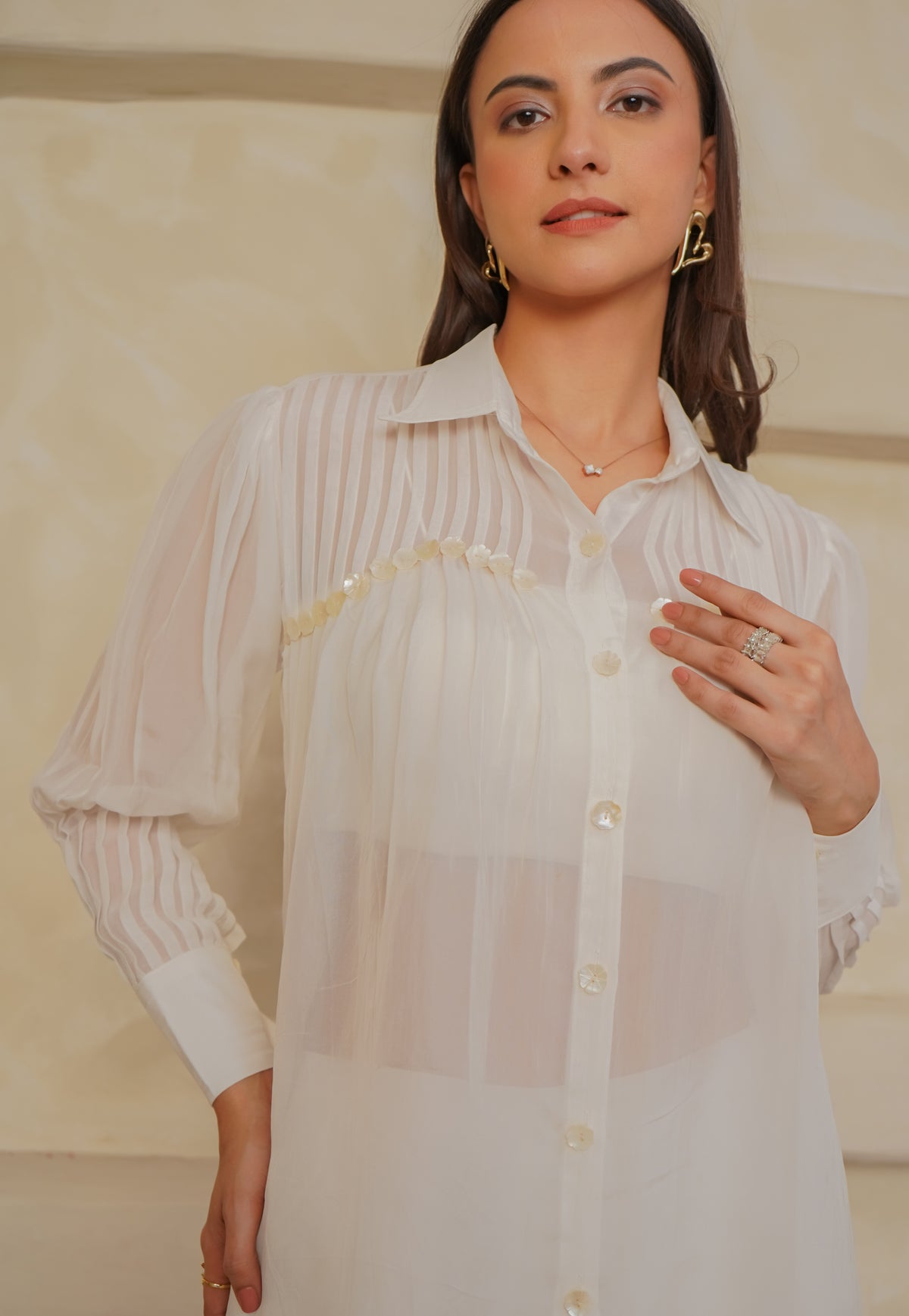 Ivory Luxe Organza Set