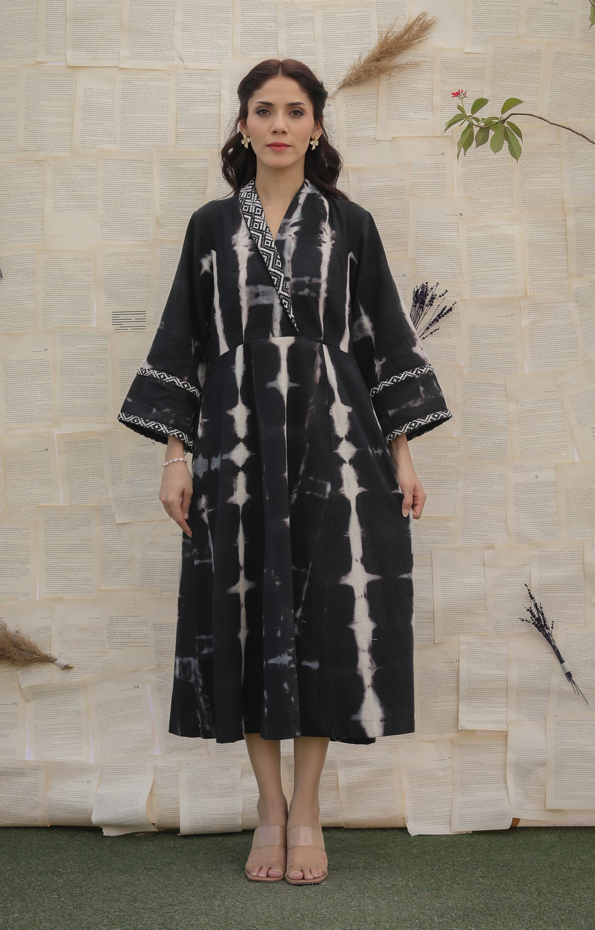 Midnight Waves Khadi Dress