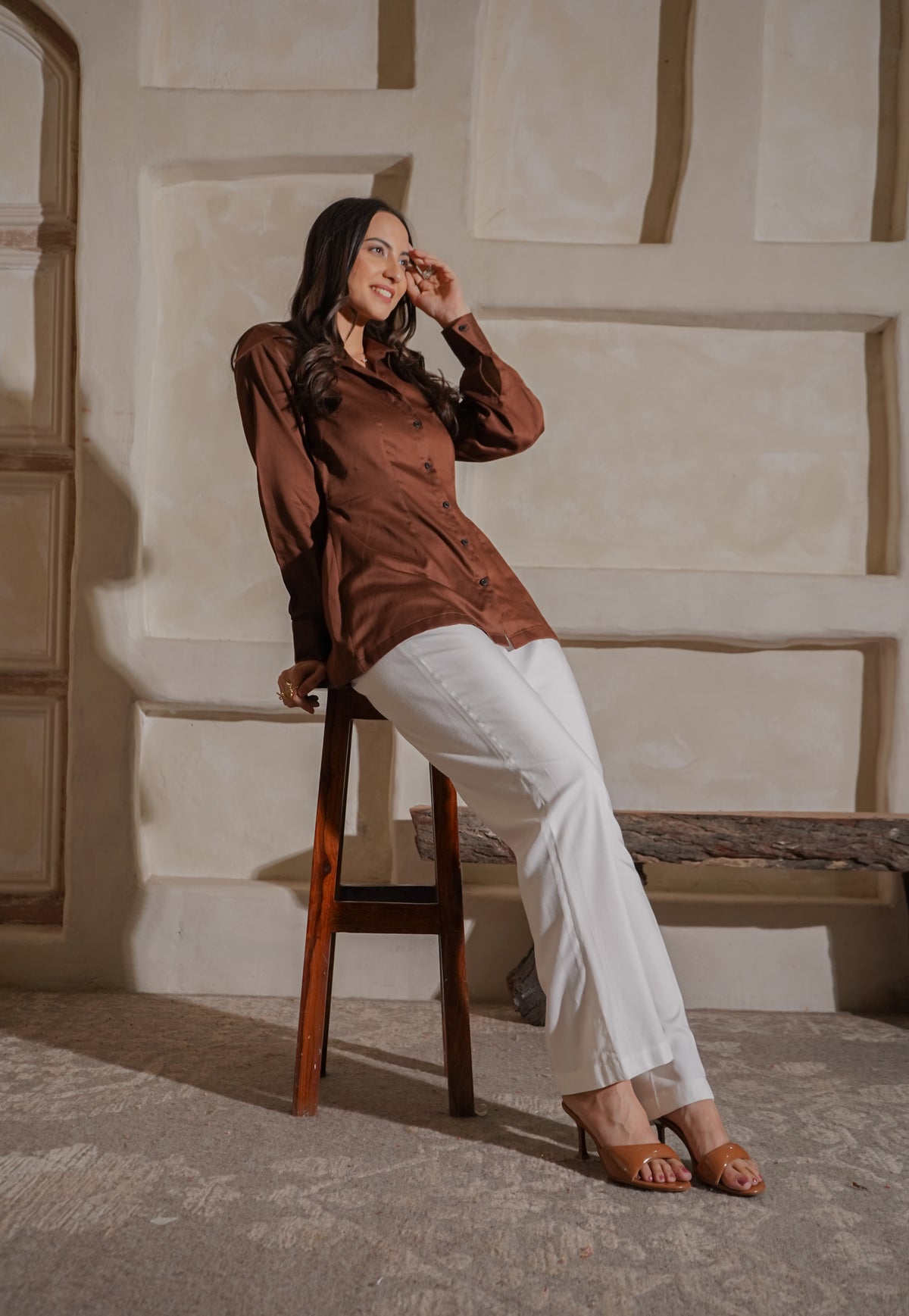 Mocha Classic Cotton Shirt