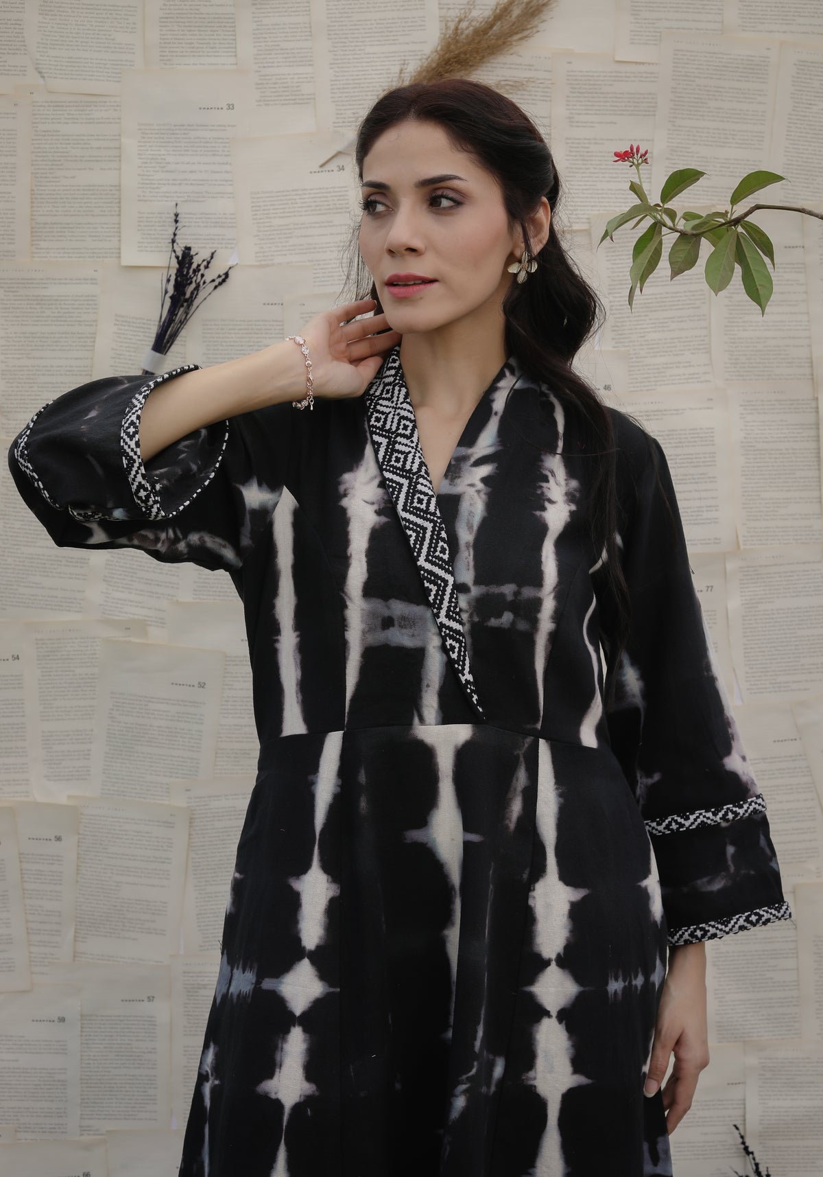 Midnight Waves Khadi Dress
