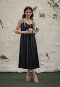 Monochrome Stride Khadi Dress