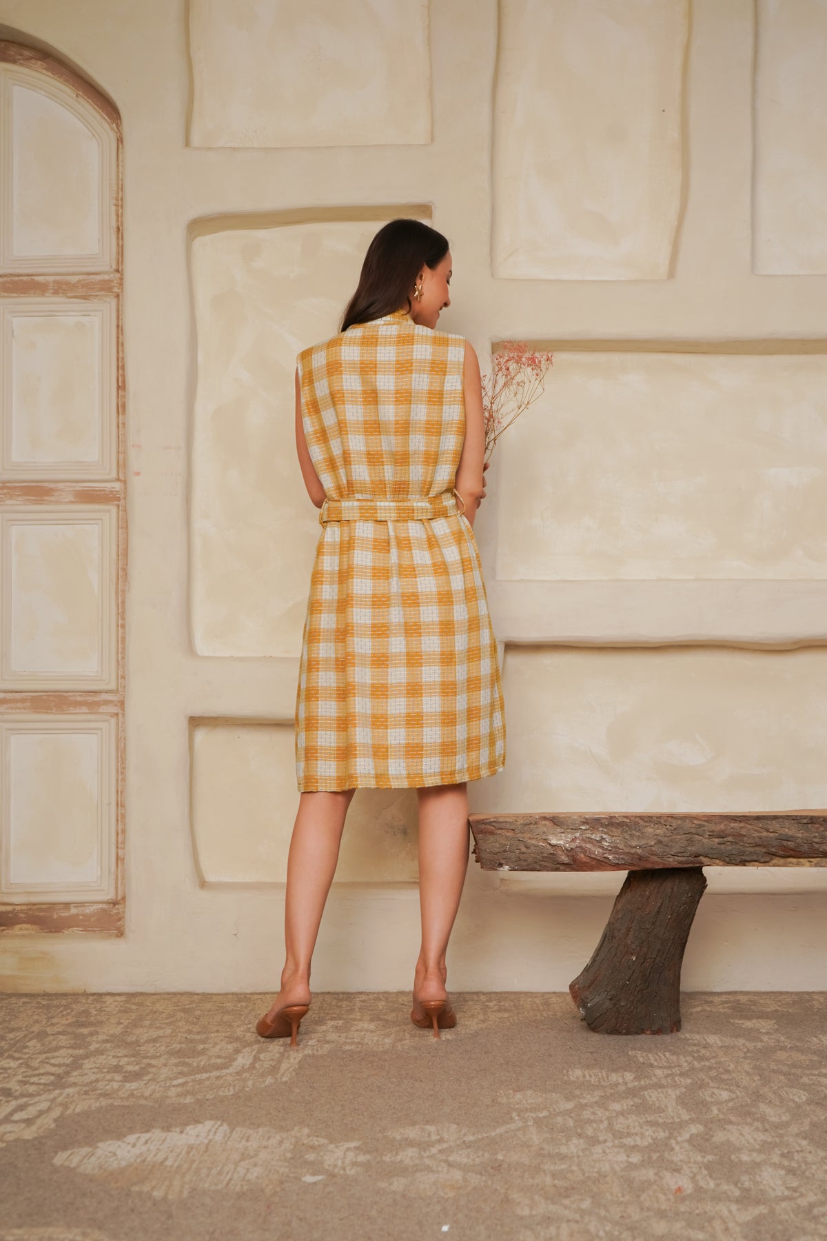 Sunlit Checks Dress