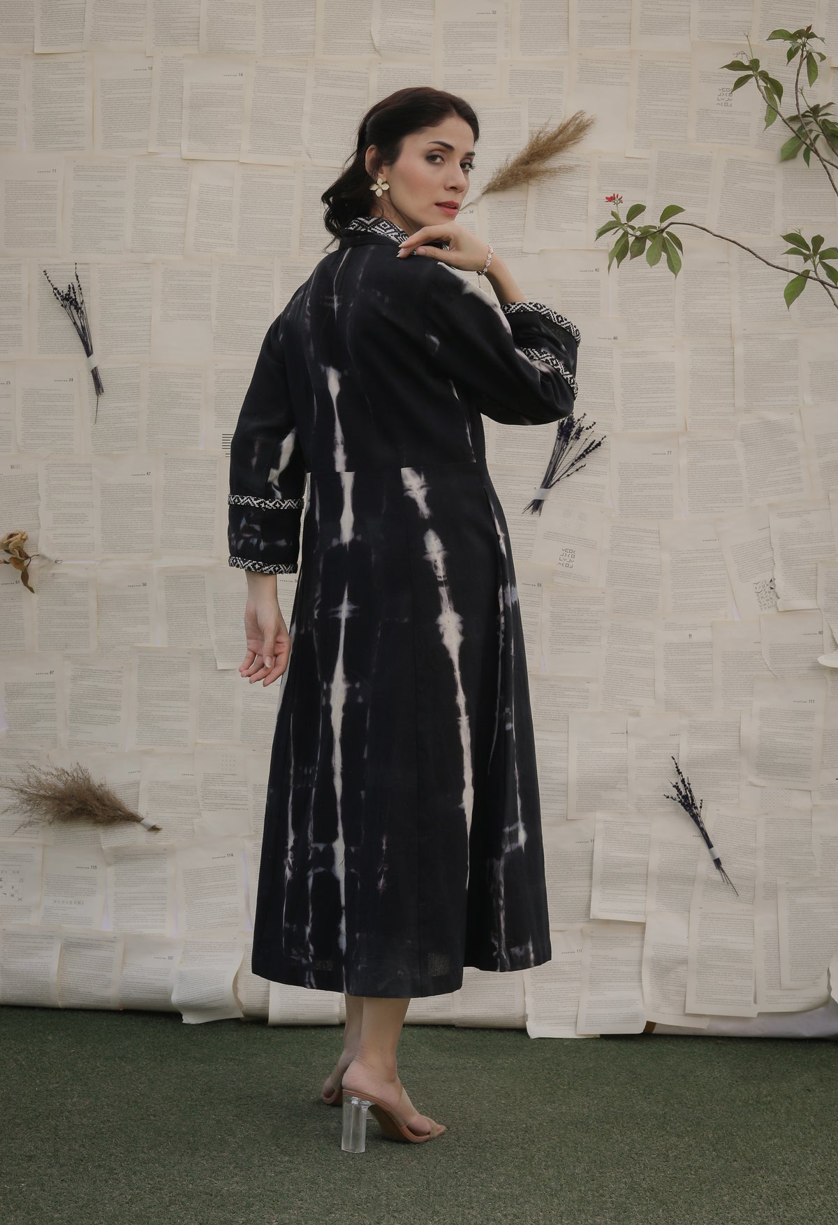 Midnight Waves Khadi Dress