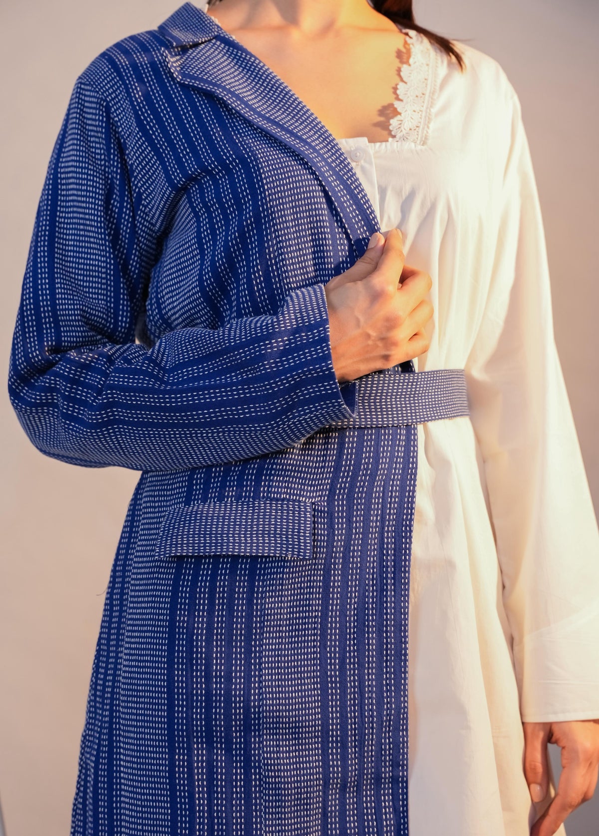 The dual essence Kantha dress