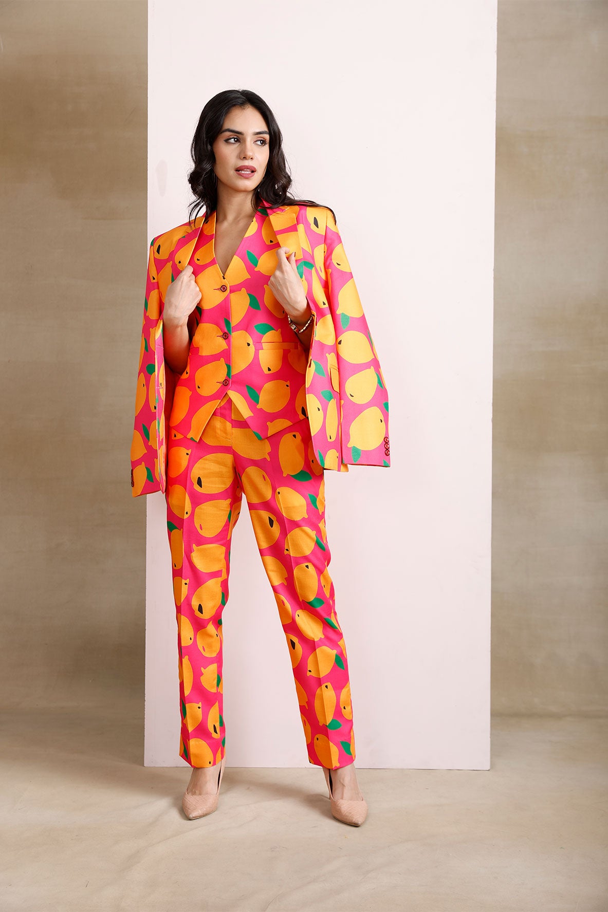 Dreamy Mango Three-Piece Suit Set