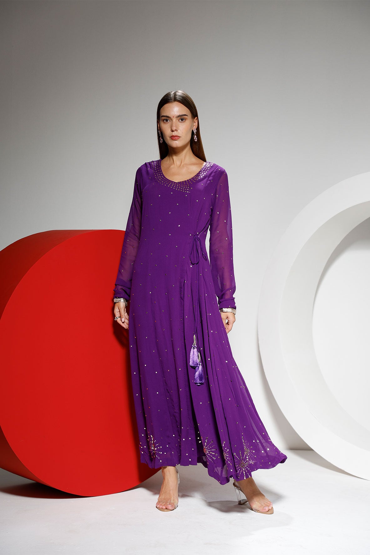 Royal Elegance Purple Anarkali Suit