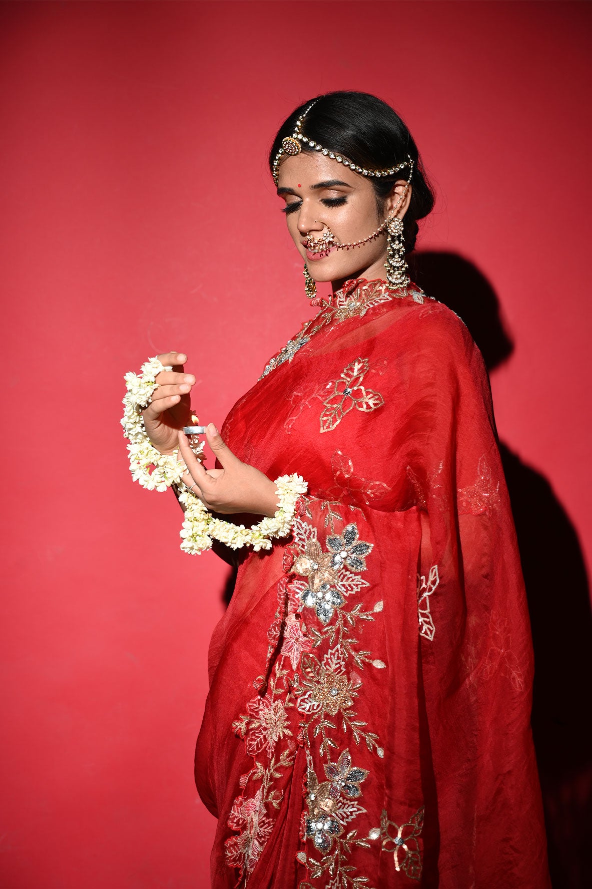 Regal Red Bridal Saree