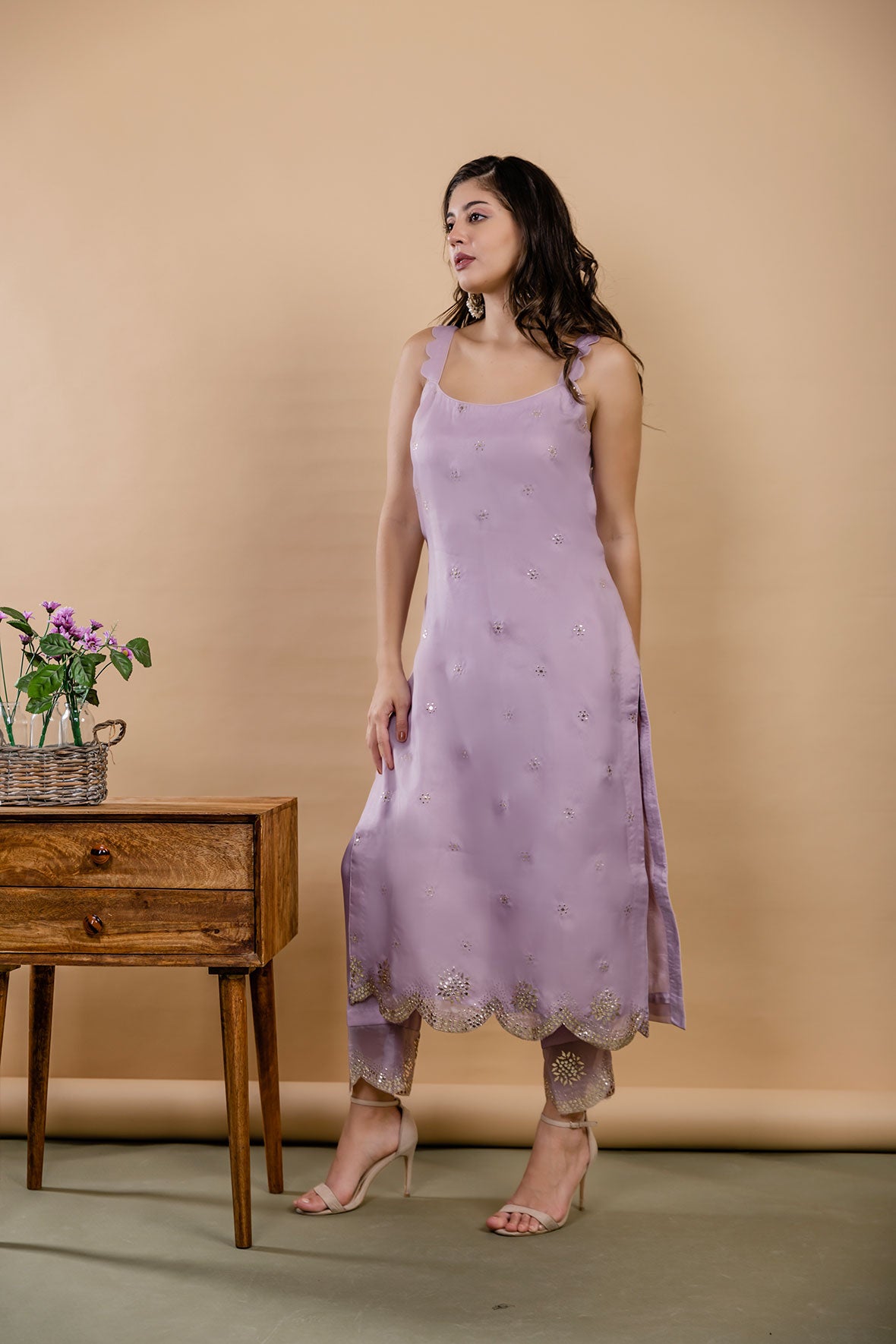 Lavender Luminance Cutwork Ensemble