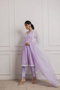 Graceful Lilac Frock Suit
