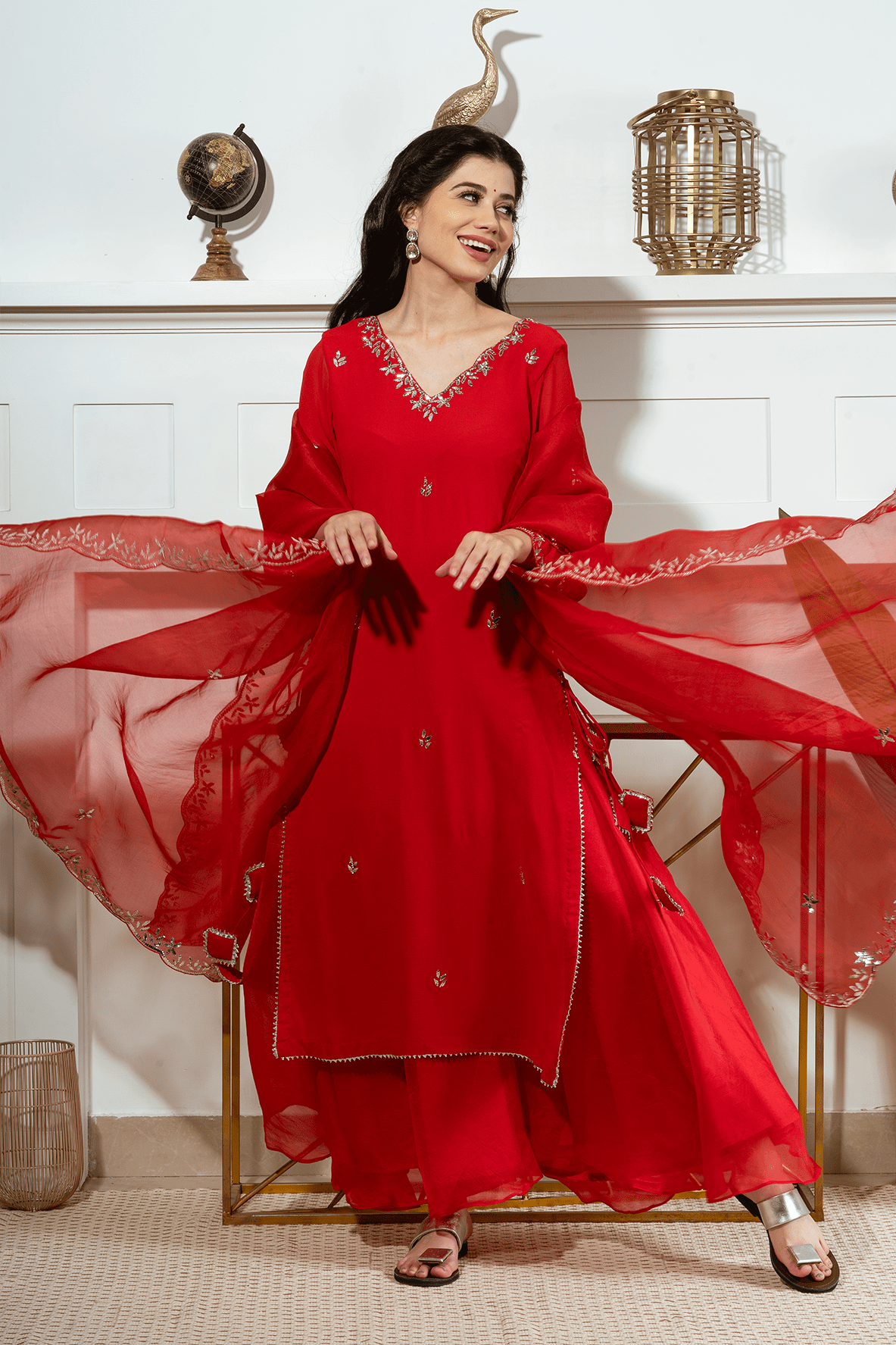 Scarlet Silk Splendor Ensemble